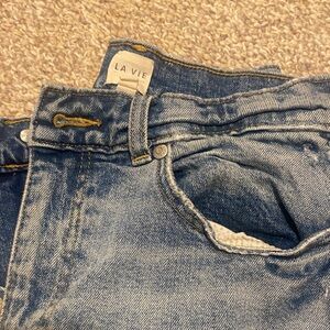 La Vie Women's High Rise Denim Jeans - Classic Blue